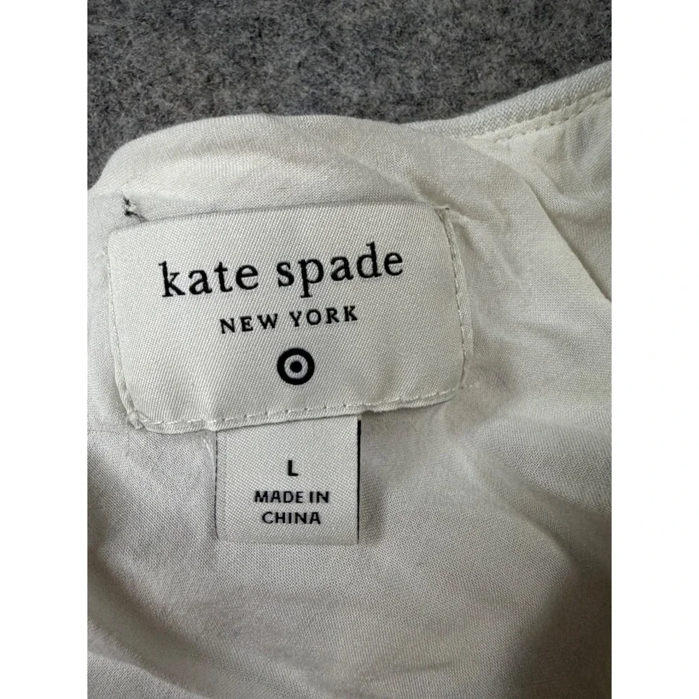 Kate Spade New York for Target White Black Polka Dot Midi Skirt Large